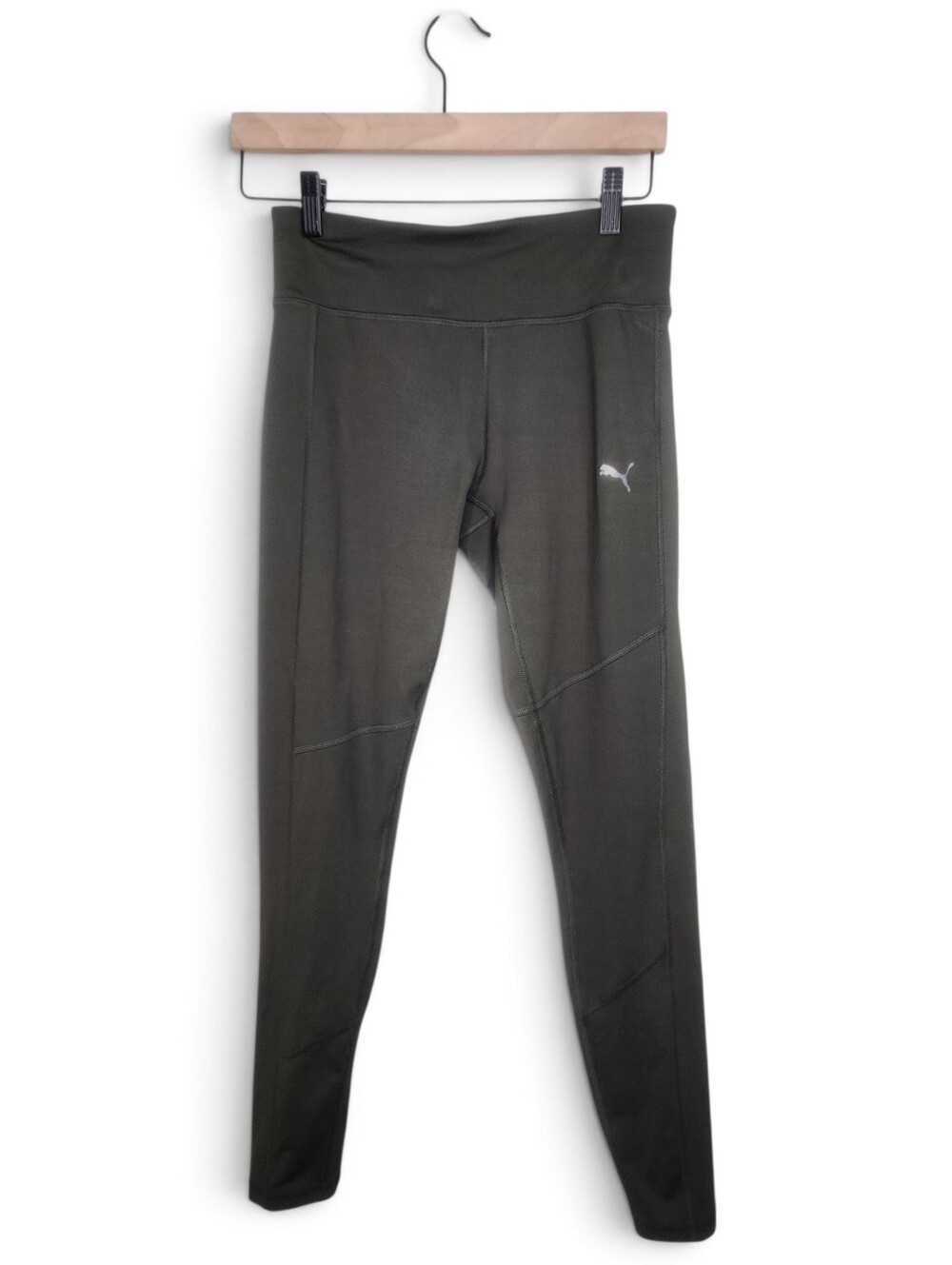 Puma 7/8 Active Leggings in Olive Green Size M